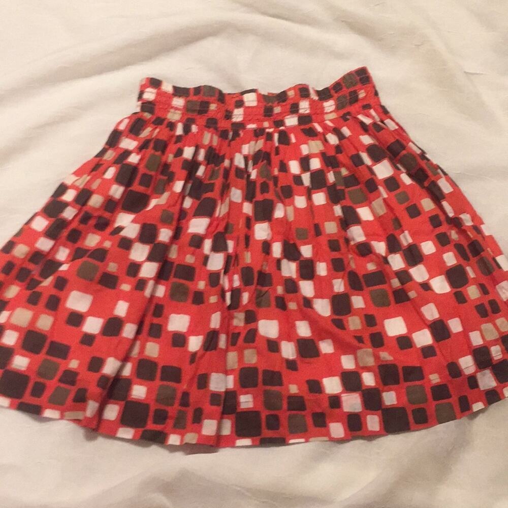Banana Republic mod patterned cotton skirt, small